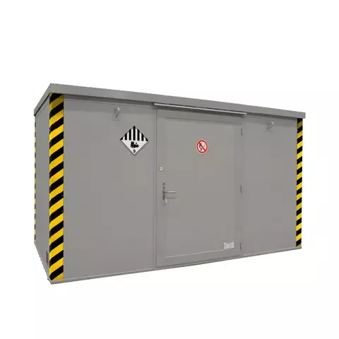 Betreedbare brandwerende container
