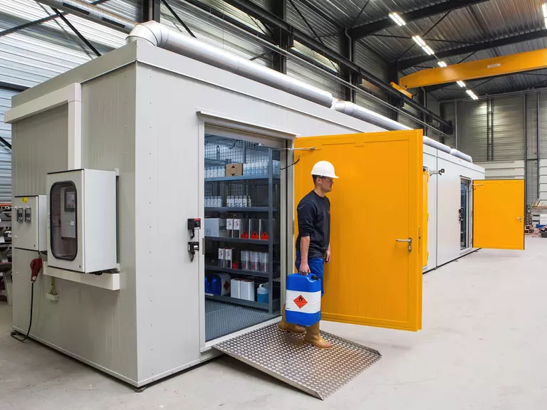betreedbare brandwerende container