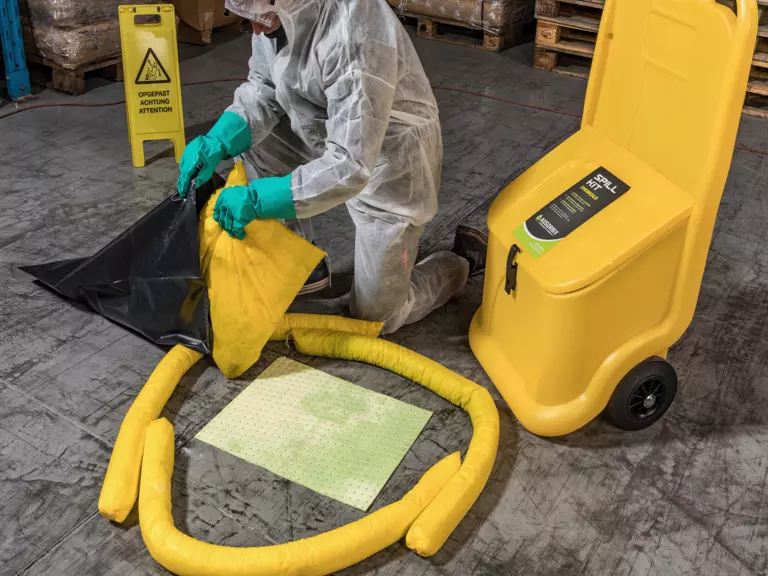 Spill kit in gebruik