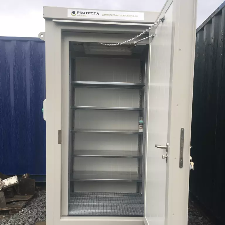 Brandwerende container open
